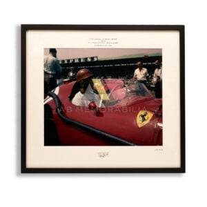 Peter Collins Ferrari Signed Autograph. British Grand Prix 1958 winner