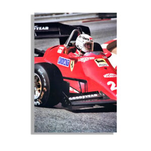 Rene Arnoux Ferrari F1 Factory Issued Poster Stampa ARBE Modena - No. 321/84 - Printed in Italy - 10M/8/84
