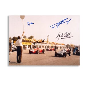 Stirling Moss Jack Brabham Dan Gurney Tony Brooks Signed autographs