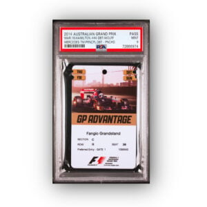 PSA Hamilton Wolf Front Ticket PSA PSA Graded Encapsulated F1 Formula One - f1 Ticket Memorabilia