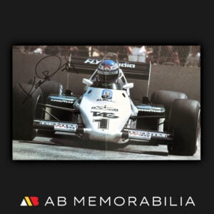 Keke Rosberg signed memorabilia 1983 Williams Formula One poster featuring the number-one Williams racing car