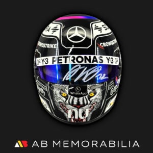 Kimi Antonelli Signed half scale Bell Japanese Grand Prix helmet with silver autograph across the visor.