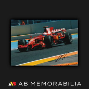 Kimi Raikkonen Signed autograph memorabilia. Ferrari 2008 Signed F1 Photograph