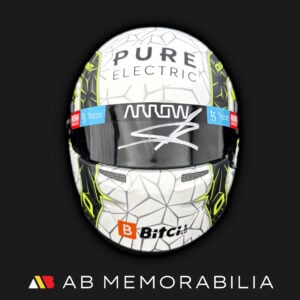 Lando Norris signed 2021 Turkish Grand Prix Bell half-scale helmet with silver visor autograph