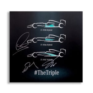 Mercedes Board Signed by Lewis Hamilton and Nico Rosberg 2016