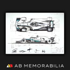2018 Mercedes W09 F1 Signed Lewis Hamilton Valtteri Bottas Autograph Mercedes F1 Memorabilia
