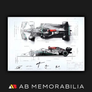 Mercedes W12 Signed Lewis Hamilton Valtteri Bottas Autograph Mercedes F1 Memorabilia
