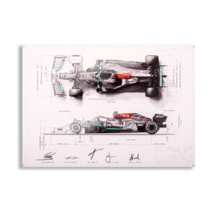 Mercedes W12 Signed Lewis Hamilton Bottas Autograph Mercedes F1