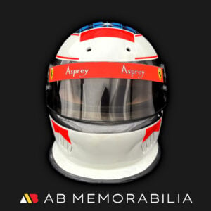 Michael Schumacher helmet memorabilia form 1996 with original signature on the rear paintwork. Bell Sports model