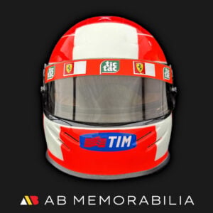 Michael Schumacher Memorabilia signed 2000 Ferrari 1/2 half scale helmet from first Ferrari F1 World championship