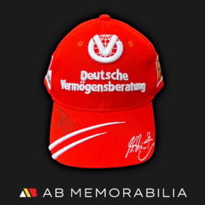 Michael Schumacher signed 2007 personal Ferrari Marlboro cap. Michael Schumacher worn memorabilia