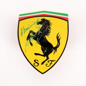 Michael Schumacher Signed Ferrari Scuderia Shield Sticker Ferrari F1 Autograph Cliente