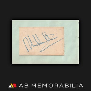 Original and genuine Mike Hawthorn Autograph Signed Album Page with certificate of authenticity