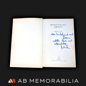 Michael Caine Signed and Dedicated Autobiography to Sean Connery
