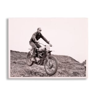 Steve McQueen Original Period Press Photograph Triumph Motorcycle