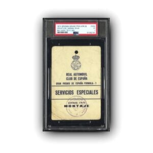 PSA Graded Niki lauda first win front Ticket Graded Encapsulated F1 Formula One - Memorabilia